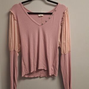POL Women's Long Sleeve Tee - Pink